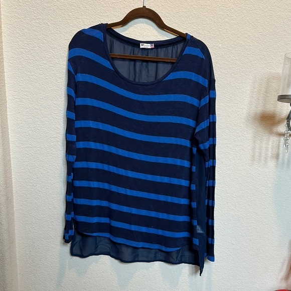 Blue Striped Women's Top - Picture 1 of 6